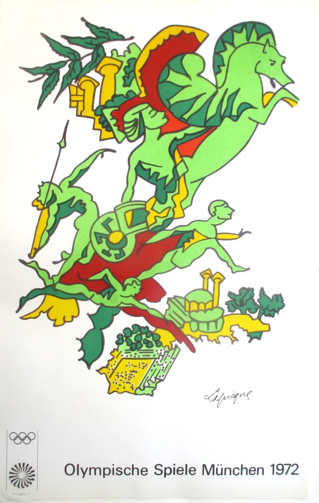Lithographie Lapicque - Olympic Games 1972, original lithograph