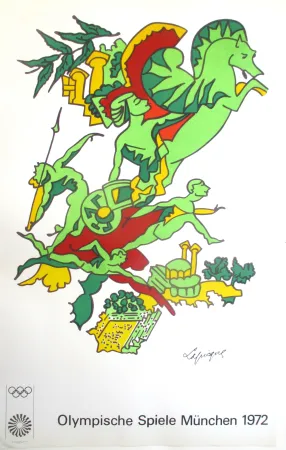 Lithographie Lapicque - Olympic Games 1972, original lithograph