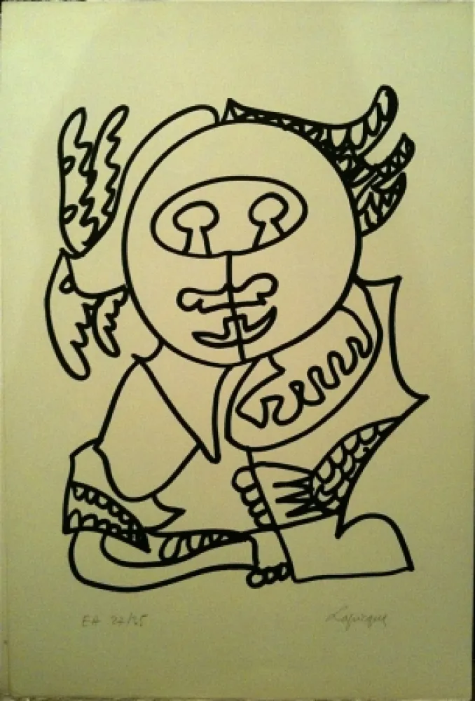 Lithographie Lapicque - Sans titre