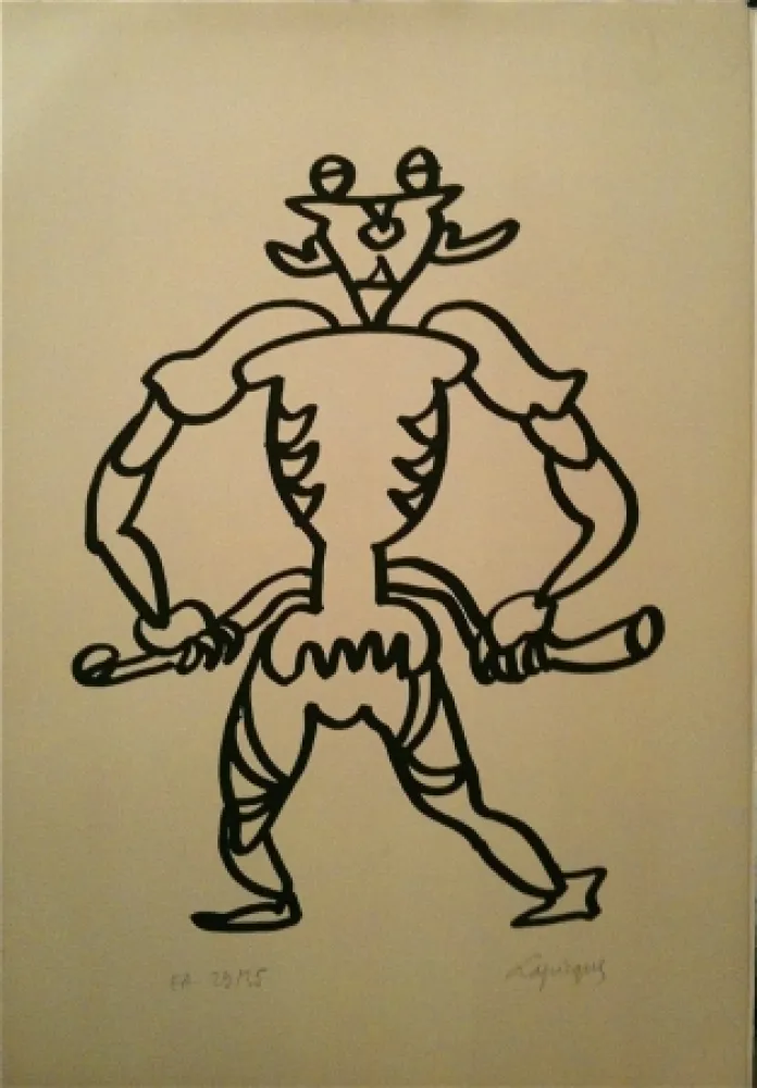 Lithographie Lapicque - Sans titre