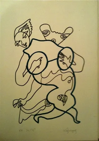 Lithographie Lapicque - Sans titre