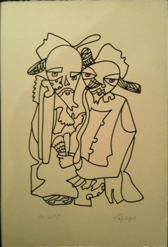 Lithographie Lapicque - Sans titre