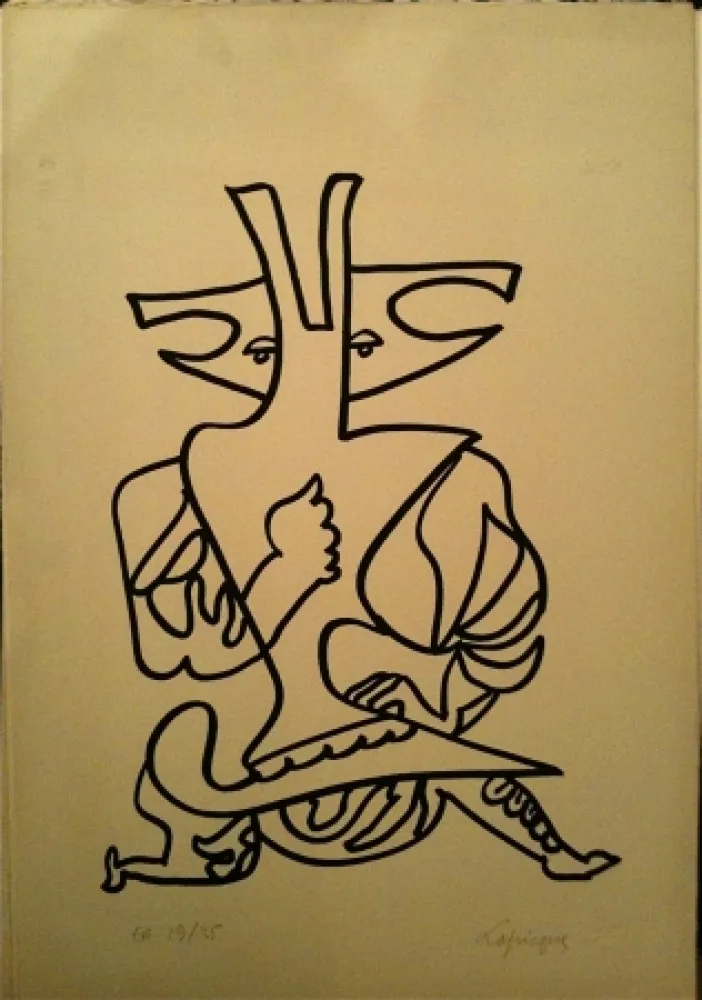 Lithographie Lapicque - Sans titre