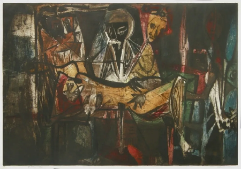 Radierung Lasansky - Pieta