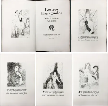 Illustriertes Buch Laurencin - J. de Lacretelle : LETTRES ESPAGNOLES. Avec 11 eaux-fortes de Marie Laurencin (1926)