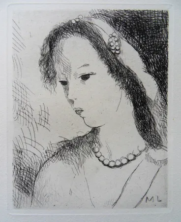 Stich Laurencin - Jeune fille au collier de perles