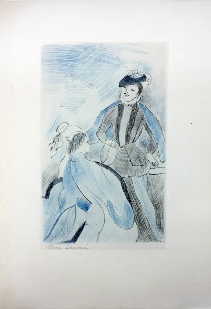 Radierung Laurencin - LA PRINCESSE DE CLÈVES (Pl. VIII signée au crayon). 1947
