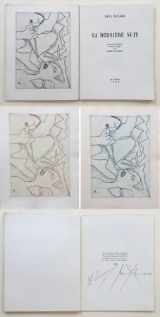 Illustriertes Buch Laurens - Paul Éluard : La Dernière Nuit. Avec un frontispice gravé par Henri Laurens (1942).