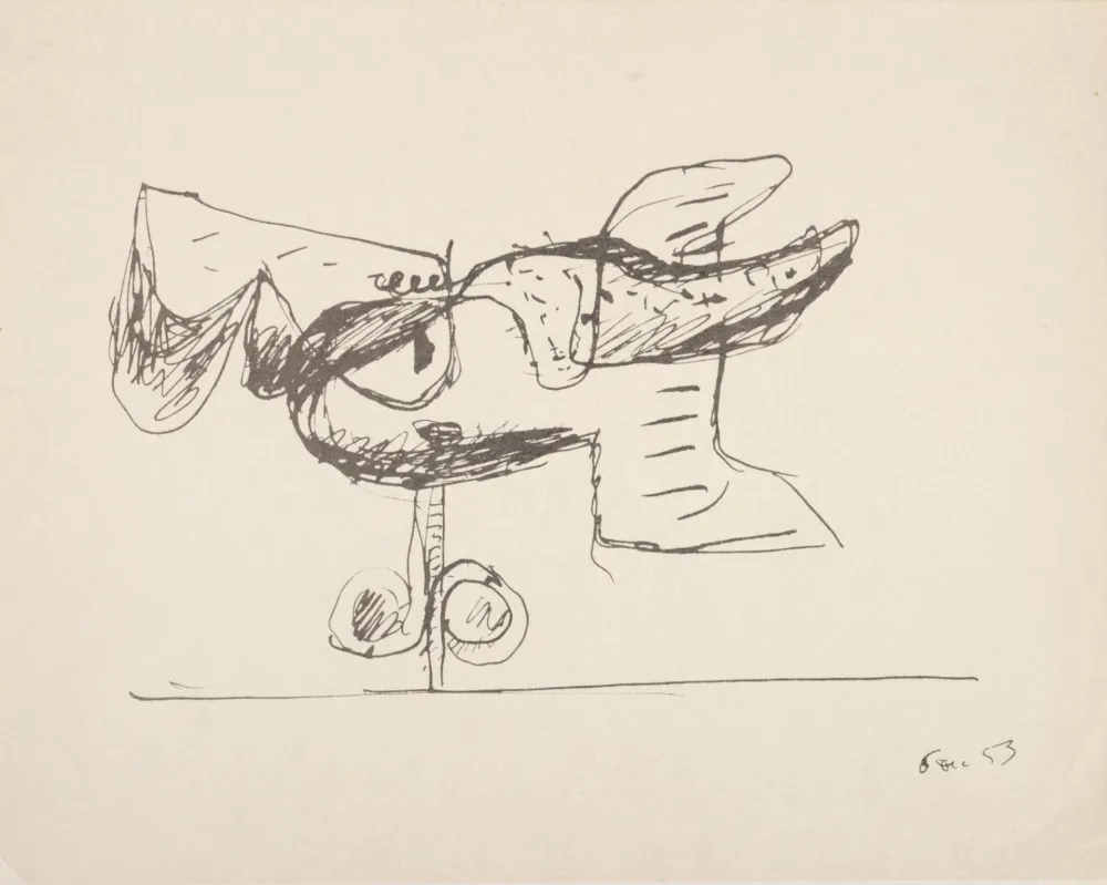 Keine Technische Le Corbusier - Eau, Ciel, Terre, 1953 - Unique proof!