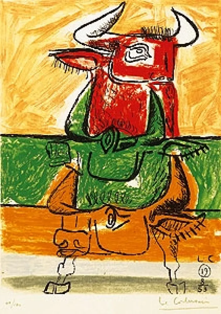 Radierung Le Corbusier - Libro UNITÉ