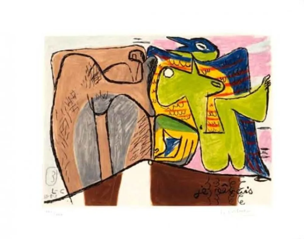 Radierung Le Corbusier - Unité