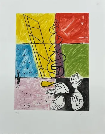 Radierung Le Corbusier - Unité