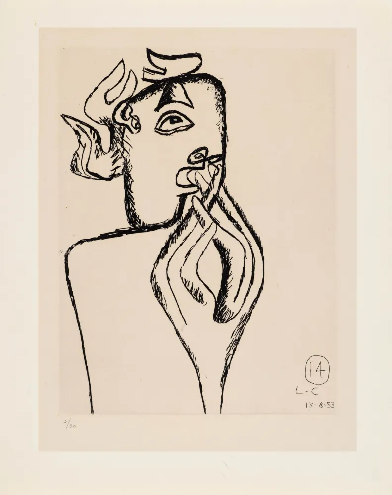 Radierung Le Corbusier - Unité. Planche 14