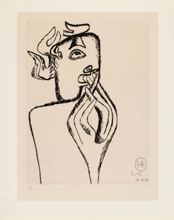 Radierung Le Corbusier - Unité. Planche 14