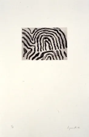 Radierung Le Groumellec - Ecriture