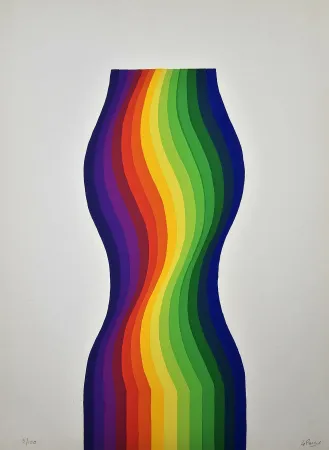 Lithographie Le Parc - Movimiento Cinético En Varios Colores
