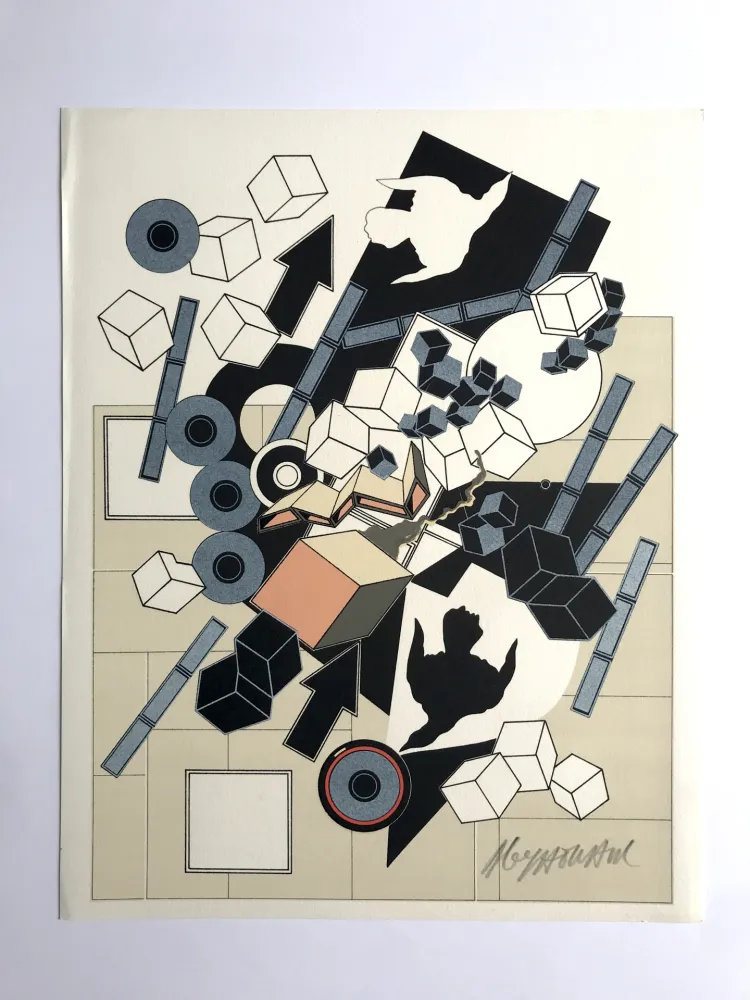 Lithographie Le Yaouanc - L'air (L'oeuvre des hommes IV)