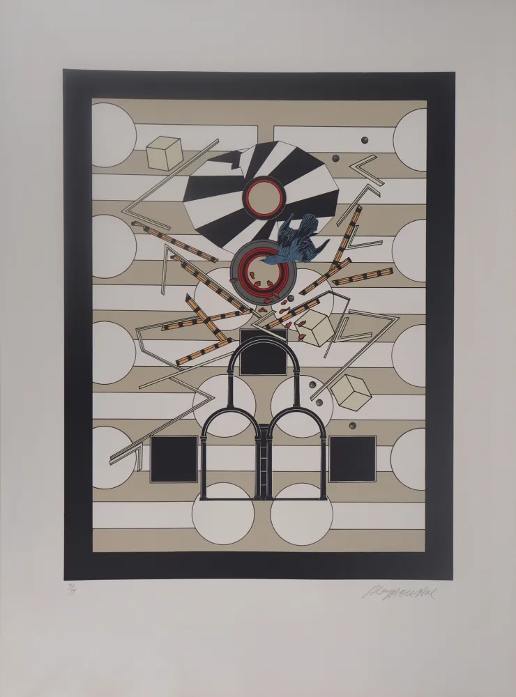 Lithographie Le Yaouanc - Les portes mimétiques