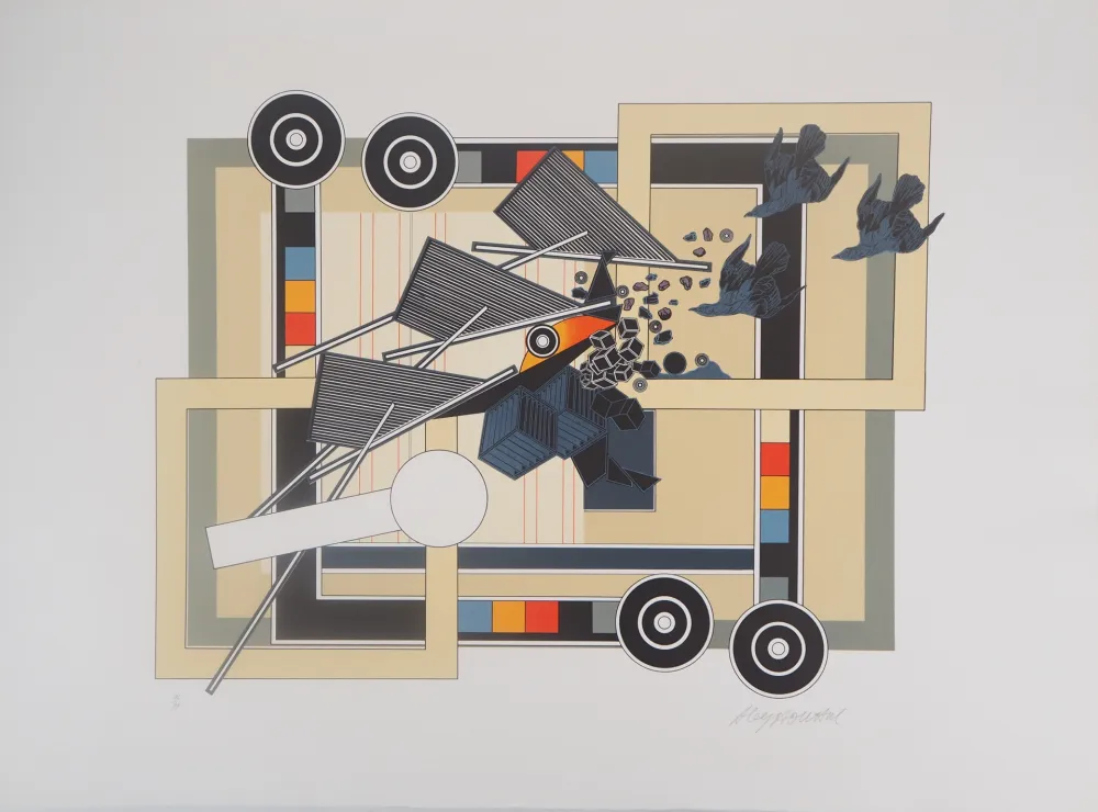 Lithographie Le Yaouanc - Tandem