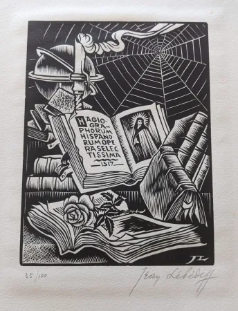 Holzschnitt Lébédeff  - Nature Morte