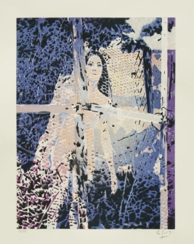 Radierung Und Aquatinta Leboul'ch - Jeune fille au grillage