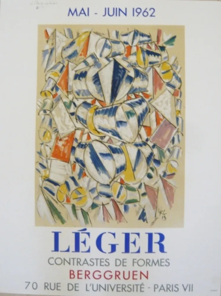 Plakat Leger - Affiche exposition  contrastes de formes galerie Berggruen