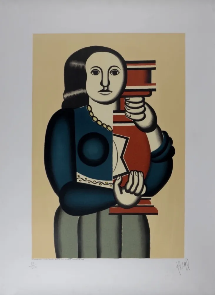 Lithographie Léger (After) - Femme à la Cruche, c.1950