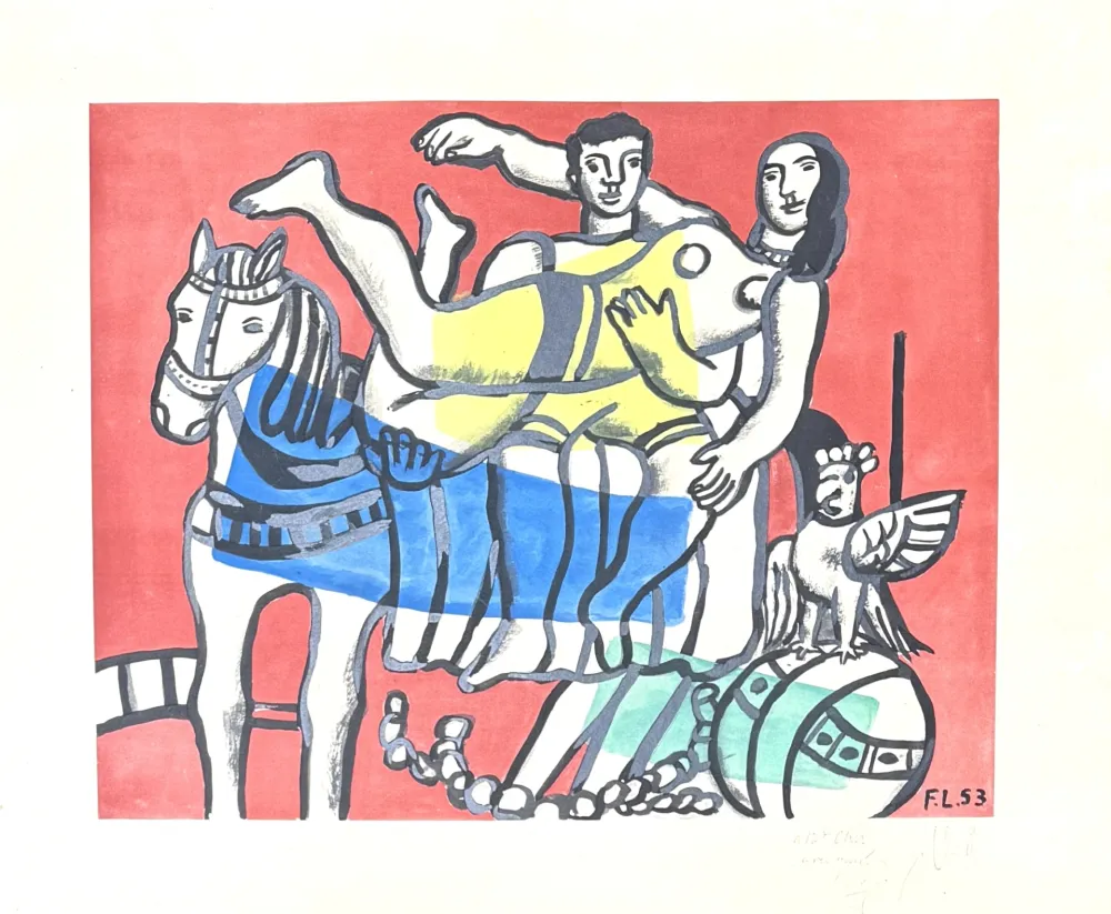Lithographie Leger - Fernand Léger(1881–1955) - The parade - Lithograph on paper - 1953