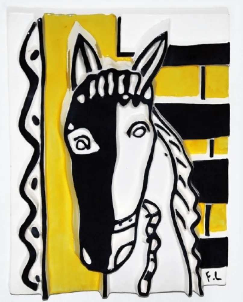 Keramik Leger - Le Cheval sur fond jaune