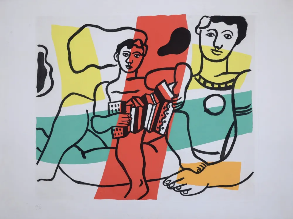 Radierung Und Aquatinta Leger - L'Enfant à l'accordéon, 1953