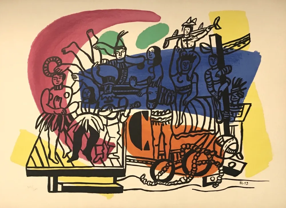 Lithographie Leger - Parade