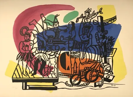 Lithographie Leger - Parade