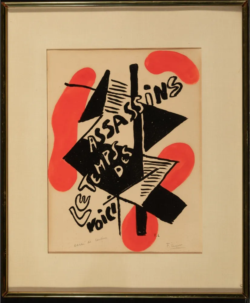 Pochoir Leger - Unique work. Matinée d’ivresse (Morning of Intoxication)