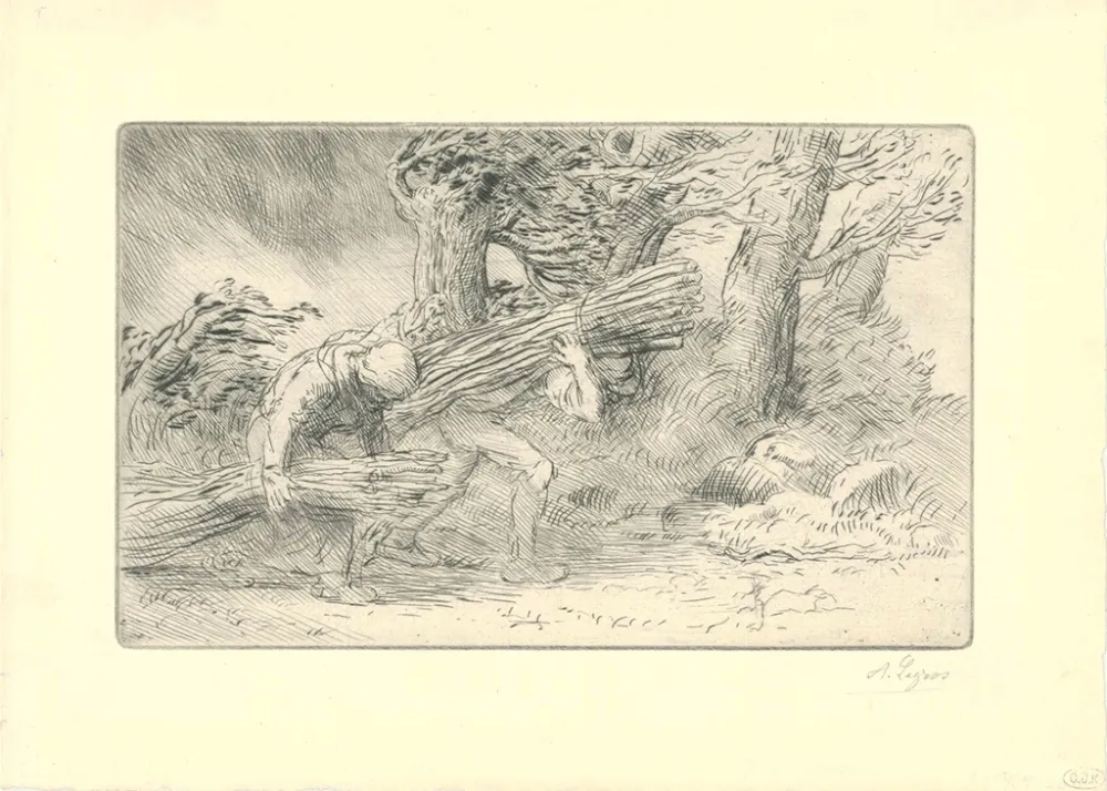 Kaltnadelradierung Legros - Les fagottiers