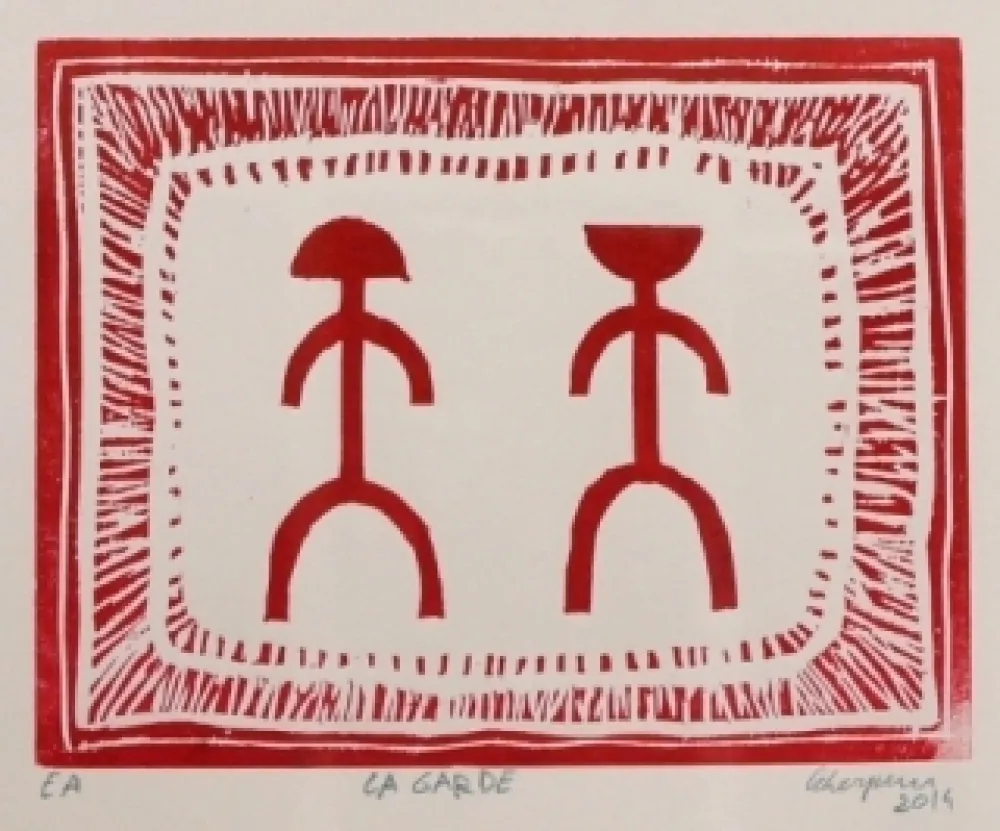 Holzschnitt Leherpeur - La Garde