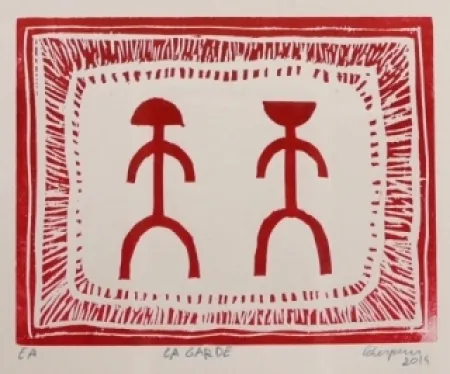 Holzschnitt Leherpeur - La Garde