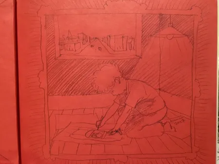 Illustriertes Buch Lehrer - Rocket Boy