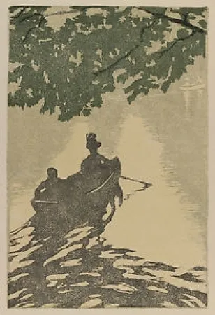 Holzschnitt Leonard - Am neuen See