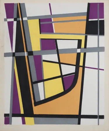 Lithographie Leppien - Composition géométrique