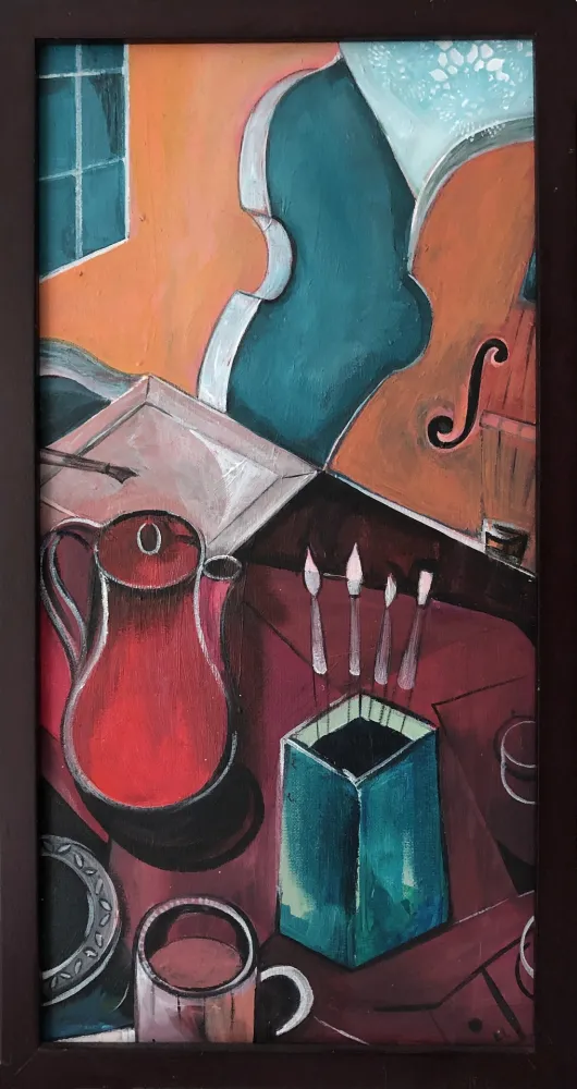 Keine Technische Levin - Red Melody (original painting from IN THE HEIGHTS / LIN-MANUEL MIRANDA)