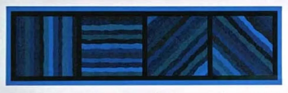 Keine Technische Lewitt - Bands Not Straight in Four Directions (blue)