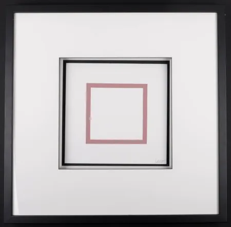 Siebdruck Lewitt - Five Geometric Figures in Five Colors, Plate #4, 1986 - Hand-signed & framed