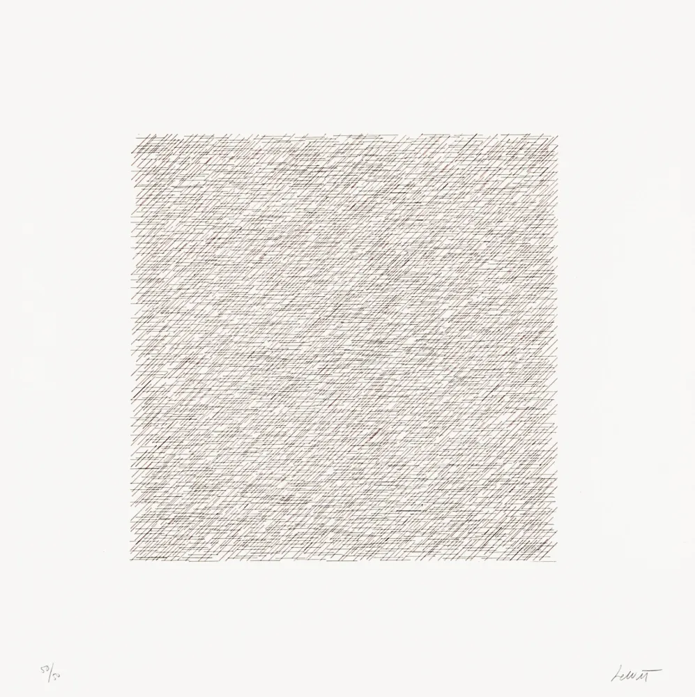 Lithographie Lewitt - Lines of One Inch in Four Directions and All Combinations 03 (70122)