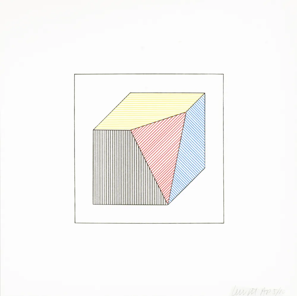 Siebdruck Lewitt - Twelve Forms Derived From a Cube 45