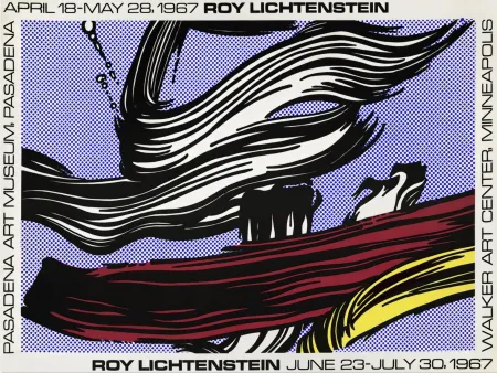 Siebdruck Lichtenstein - Brushstroke Pasadena