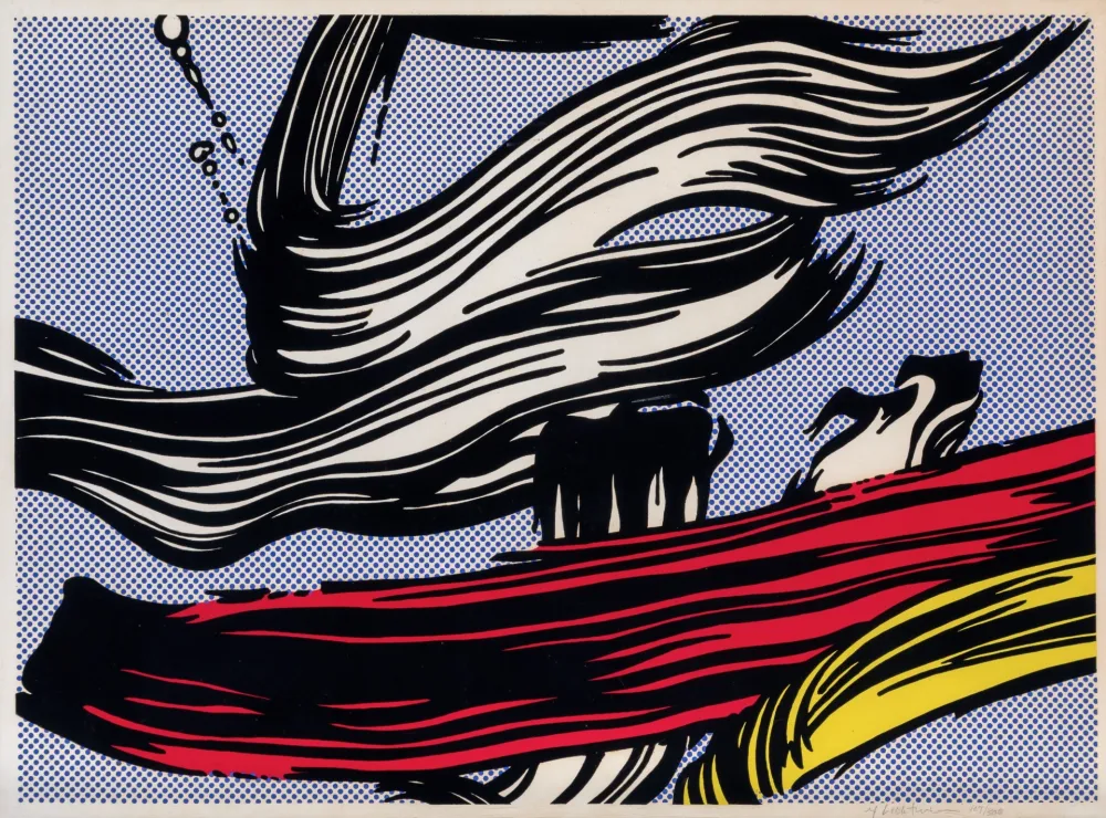 Siebdruck Lichtenstein - Brushstrokes