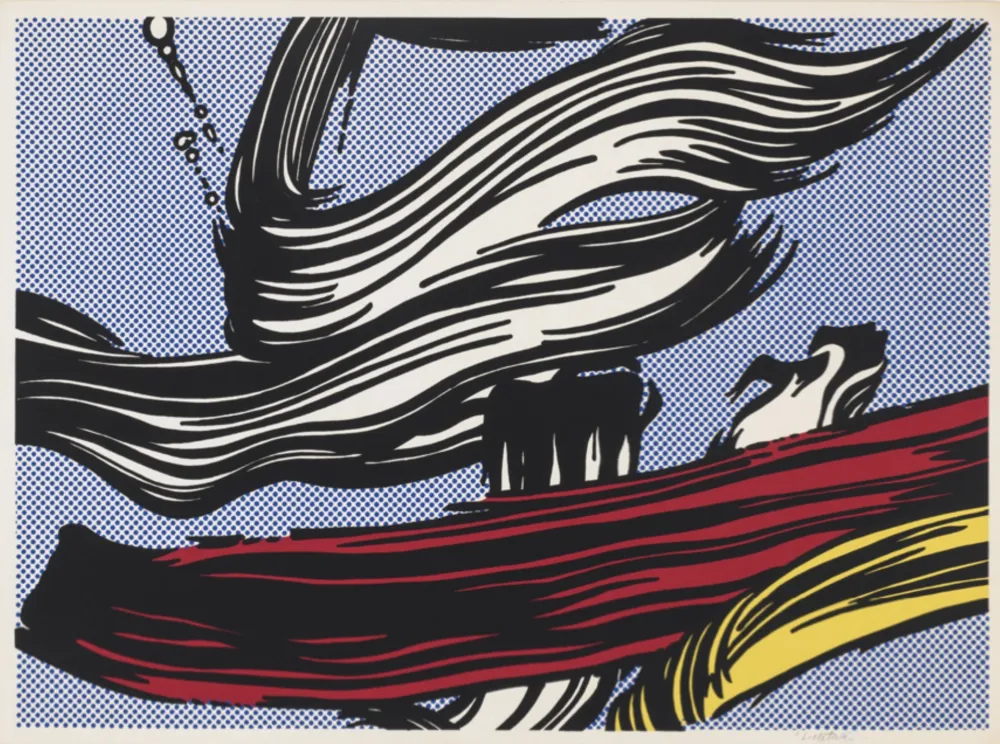 Siebdruck Lichtenstein - Brushstrokes