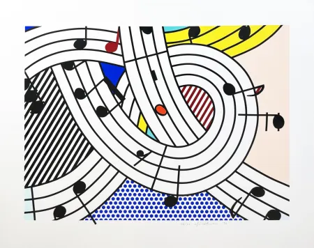 Siebdruck Lichtenstein - Composition II