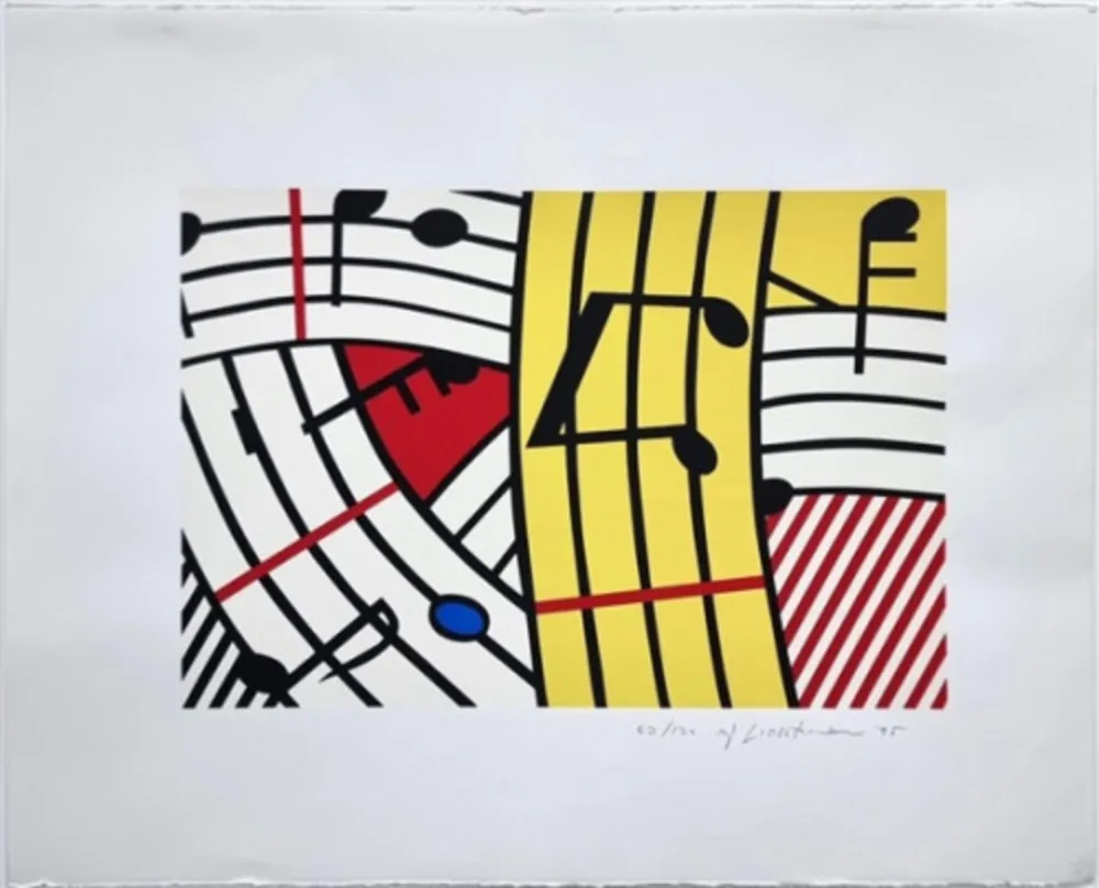 Siebdruck Lichtenstein - Composition IV