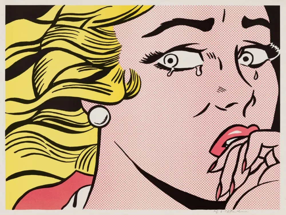 Lithographie Lichtenstein - Crying Girl